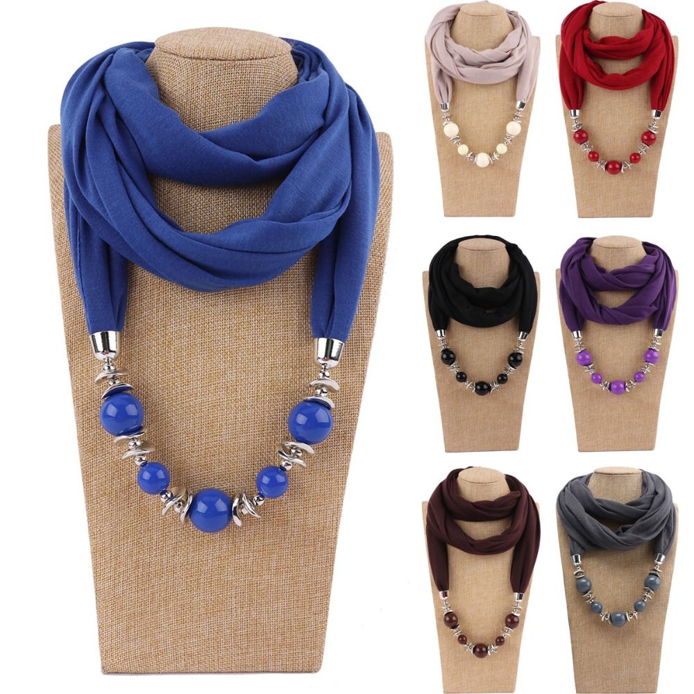 Fashion Chiffon Scarf Beaded E - đánh giá và giá Infinity Scarf Knit