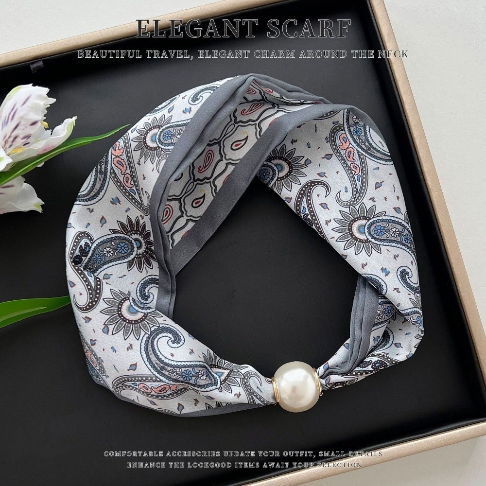 Elegant Magnetic Clasp Pearl S - đánh giá và giá Face Scarf Mask