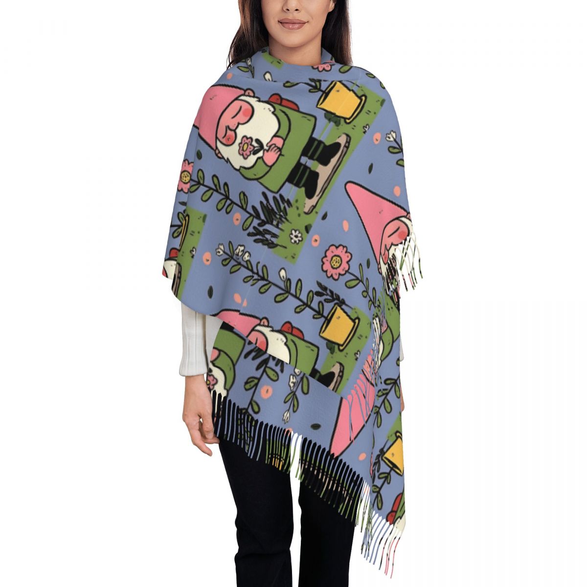 Mythical Garden Gnome Shawls W - đánh giá và giá Pashmina Wrap Large