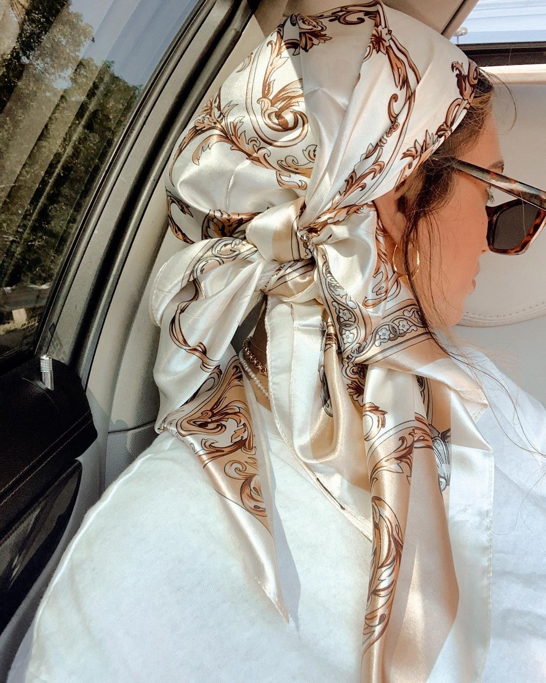 Satin Square Scarf Women Musli - đánh giá và giá Face Scarf Mask