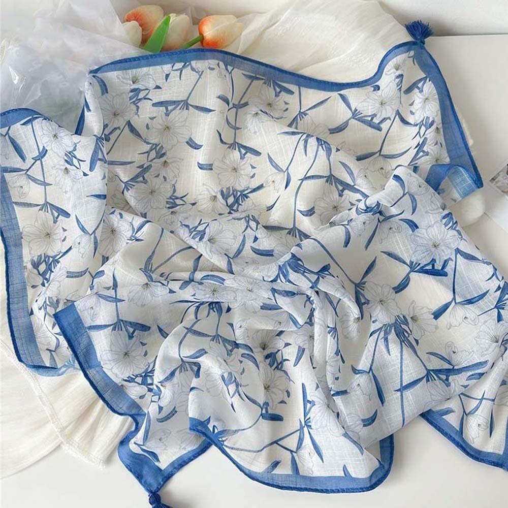 Neck Wrap Cotton-Linen Square  - đánh giá và giá Bandana Cotton