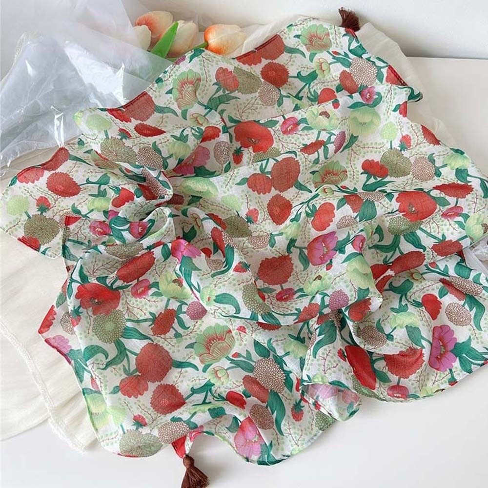 Neck Wrap Cotton-Linen Square  - đánh giá và giá Bandana Cotton